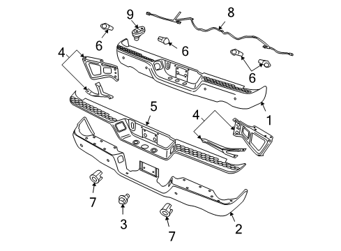 2010 Dodge Ram 1500 Parking Aid Module-Parking Assist Diagram for 56054095AC