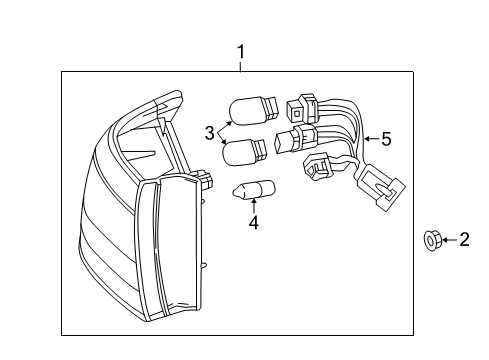 2014 Buick Verano Tail Lamps Signal Lamp Bulb Diagram for 13500807