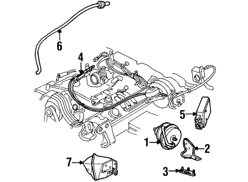 1990 Lincoln Town Car Cruise Control System Actuator Assembly Diagram for E8AZ9A825A