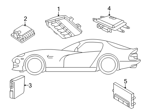 2010 Dodge Viper Electrical Components Cover-Module Diagram for 5181368AB