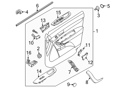 2014 Kia Sorento Interior Trim - Front Door GROMMET Assembly-Tapping Diagram for 823133B050H9
