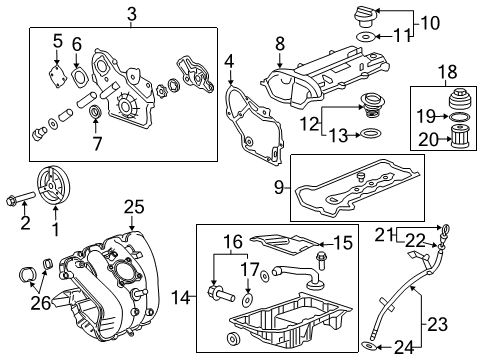 2014 Chevrolet Impala Filters Filter Element Diagram for 55560894