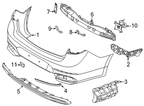 2020 Kia Cadenza Bumper & Components - Rear REFLECTOR/REFLEX Assembly Diagram for 92405F6500