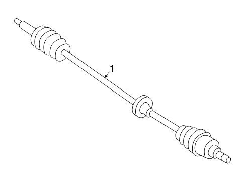 2002 Kia Spectra Drive Axles - Front Boot Set Diagram for 0K2NA2253X