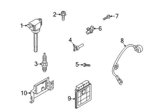 2020 Hyundai Sonata Ignition Lock Sw Assembly-Button Start Diagram for 93500-L1000-SRF