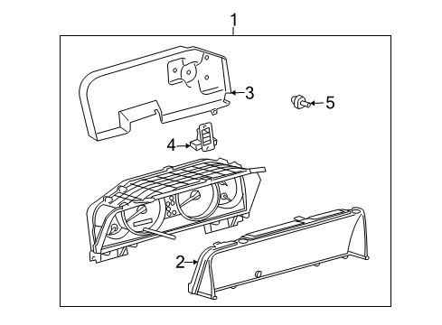 2005 Toyota Land Cruiser Instruments & Gauges Cluster Assembly Diagram for 83800-60C81