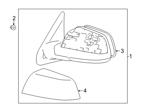 2014 Toyota Tundra Mirrors Mirror Assembly Diagram for 87910-0C430