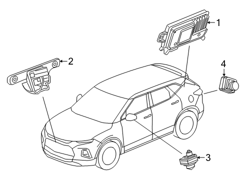 2019 Chevrolet Blazer Electrical Components Module Diagram for 84829910