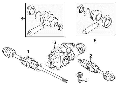 2019 BMW 640i xDrive Gran Coupe Drive Axles - Front Front Right Axle Shaft Diagram for 31607618680