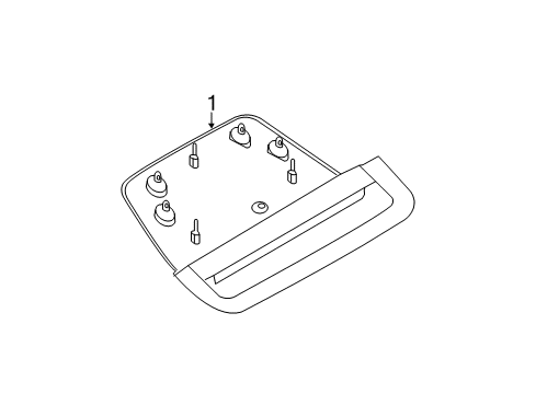 2018 BMW 340i Bulbs Third Stoplamp Diagram for 63257259856