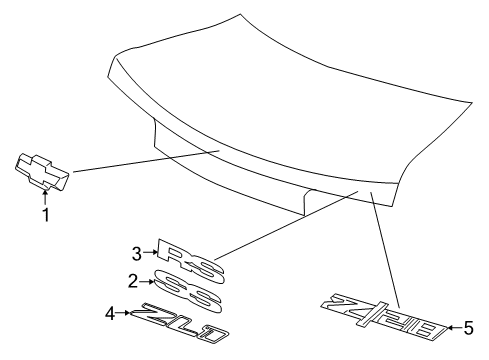 2015 Chevrolet Camaro Exterior Trim - Trunk Lid Emblem Diagram for 84690298