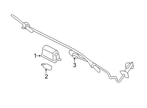 2014 Ford Escape Bulbs License Lamp Diagram for BB5Z-13550-A