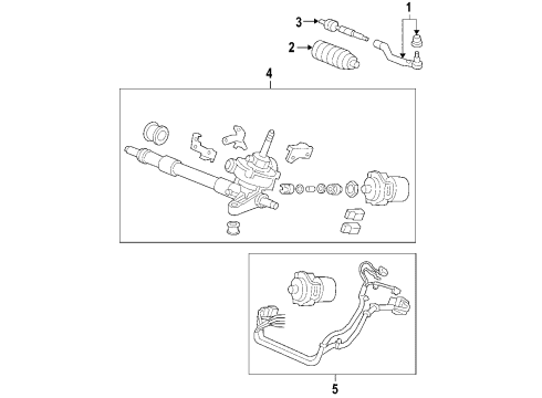 2009 Honda Civic Steering Gear & Linkage EPS Unit Diagram for 39980-SNC-A02