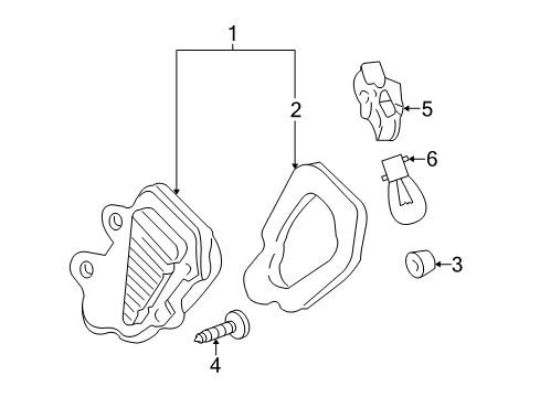 2007 Honda Accord Bulbs Gasket, Base Diagram for 34153-SDA-A21