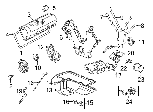 2004 Mercury Marauder Filters Dipstick Diagram for 3W3Z-6750-AA