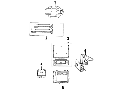 1995 Chrysler Sebring Powertrain Control Engine Controller Module Diagram for R4882238