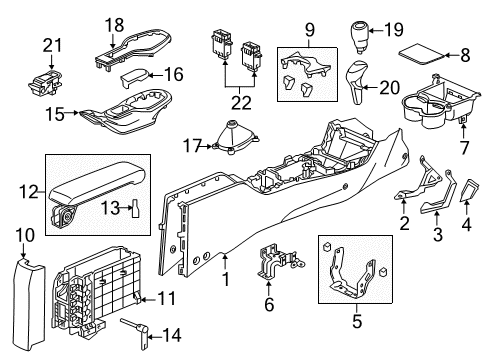 2016 Honda CR-Z Center Console Boot Set, Change Lever *NH846L* (THREAD MEDIUM GRAY) Diagram for 83414-SZT-A41ZA