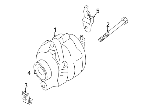 2001 Nissan Maxima Alternator ALTERNATOR Diagram for 23100-2Y006R