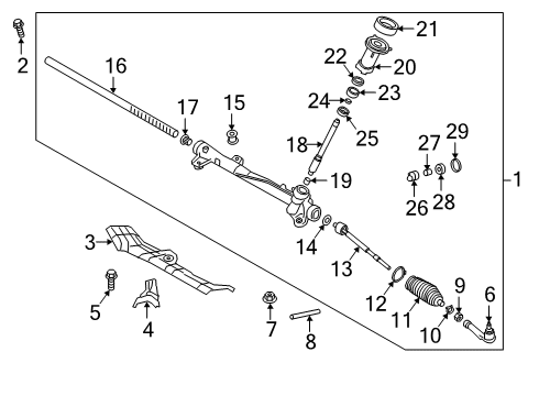 2019 Kia Forte Steering Column & Wheel, Steering Gear & Linkage Nut Diagram for 57759-2K000