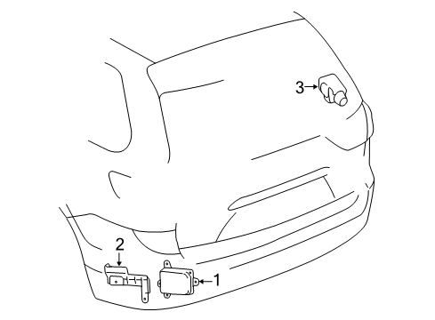 2013 Toyota Sienna Electrical Components Blind Spot Radar Diagram for 88162-08011