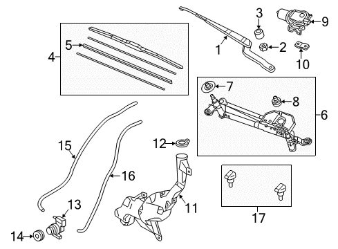 2013 Acura RDX Wiper & Washer Components Windshield Wiper Blade (650MM) (LH)(Driver Side) Diagram for 76620-TX4-A02