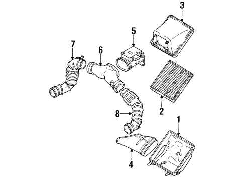 1995 Mitsubishi 3000GT Powertrain Control Engine Electric Control Oxygen Diagram for MD186990