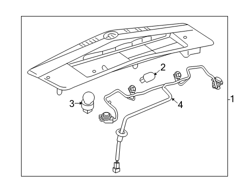 2005 Cadillac CTS Combination Lamps Combo Lamp Assembly Diagram for 19208231