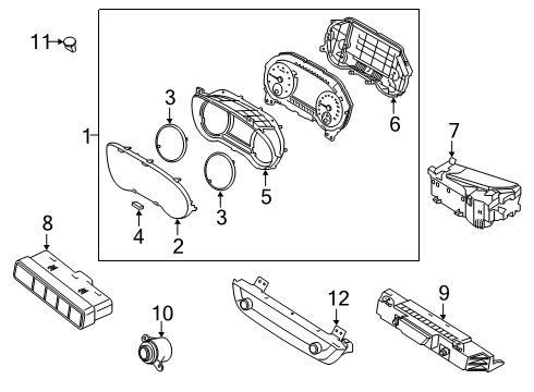 2021 Kia Telluride A/C & Heater Control Units Pad U Diagram for 97250S9000FHV