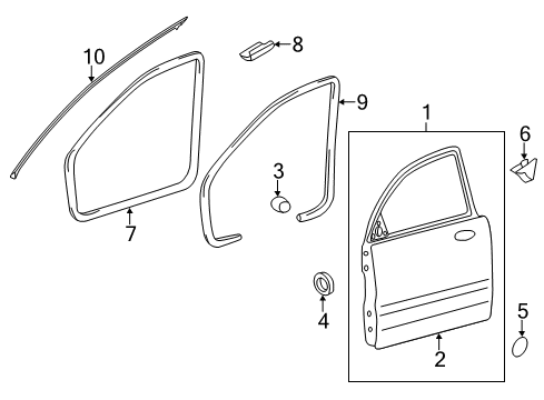 2014 Kia Optima Front Door WEATHERSTRIP-Door Opening Upper Diagram for 821602T000