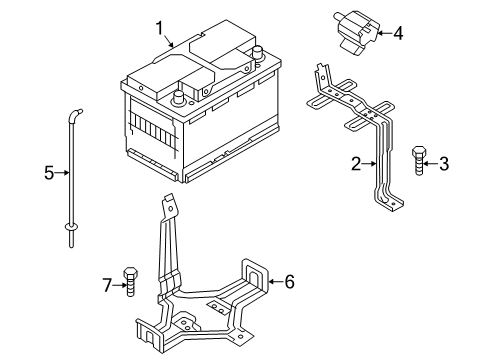 2015 Kia Optima Battery Clamp-Battery Diagram for 37160-4R000