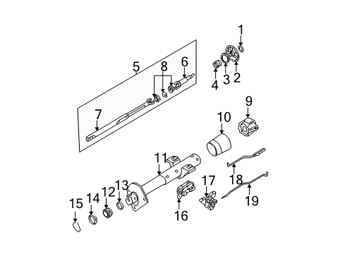 1998 Chevrolet Camaro Switches Steering Shaft Assembly Diagram for 26019936