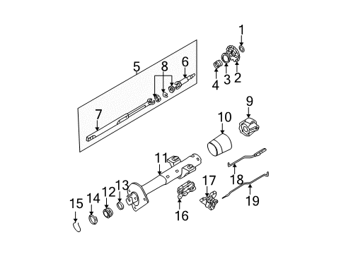 1998 Chevrolet Camaro Switches Steering Column Shaft Diagram for 26019937