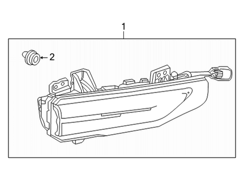 2022 Chevrolet Bolt EUV Tail Lamps Combo Lamp Assembly Diagram for 42779963