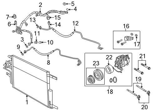 2021 Ram 1500 Air Conditioner Line-A/C Discharge Diagram for 68277011AA