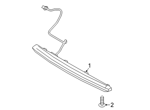 2022 Hyundai Ioniq 5 High Mount Lamps LAMP ASSY-HMS Diagram for 92700-GI000