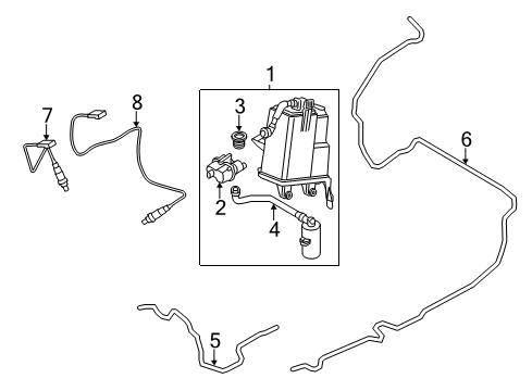 2013 BMW X5 Emission Components Scavenge Air Line Diagram for 16117164403