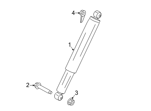 2017 Ford F-250 Super Duty Shocks & Components - Rear Shock Diagram for HC3Z-18125-T