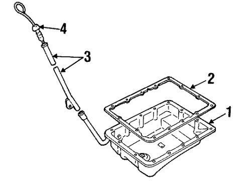 1996 Geo Tracker Automatic Transmission Gasket Diagram for 96040624