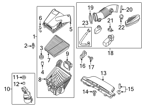 2016 Kia K900 Air Intake Clamp-Hose Diagram for 1471609500