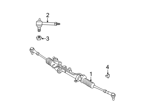 2003 Chrysler PT Cruiser Steering Column & Wheel, Steering Gear & Linkage Power Steering Gear Diagram for 5093460AA