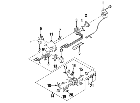 1996 Cadillac Fleetwood Steering Column Housing Coil Assembly Diagram for 26041005