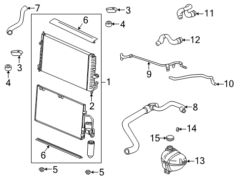 2004 Saturn L300 Radiator & Components Reservoir, Coolant Recovery Diagram for 22681006