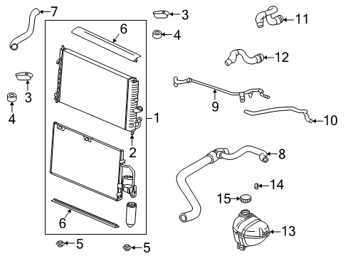 2004 Saturn L300 Radiator & Components Heater Hose Diagram for 9128706