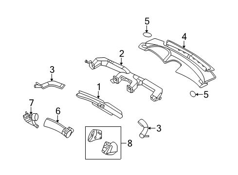 2008 Kia Optima Ducts Hose Assembly-Side DEFROSTER Diagram for 973902G000
