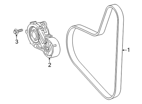2022 Toyota Corolla Cross Belts & Pulleys Belt Tensioner Diagram for 16620-F2011