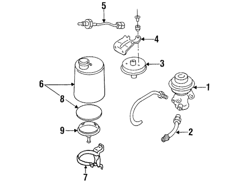 1987 Nissan Stanza Emission Components Sensor Gas Temp Diagram for 14730-D5500
