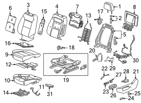 2022 Chevrolet Suburban Power Seats Adjust Motor Diagram for 13512993