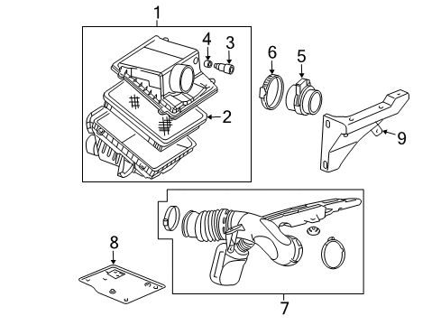 2013 GMC Yukon Air Intake Cleaner Asm-Air Diagram for 23360000