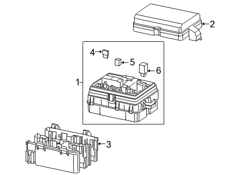 2021 Chevrolet Silverado 1500 Daytime Running Lamps Fuse & Relay Box Diagram for 84958055