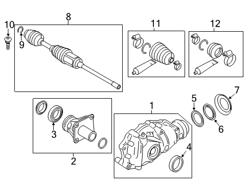 2018 BMW M550i xDrive Carrier & Front Axles Exchange Output Shaft, Front Right Diagram for 31608683336